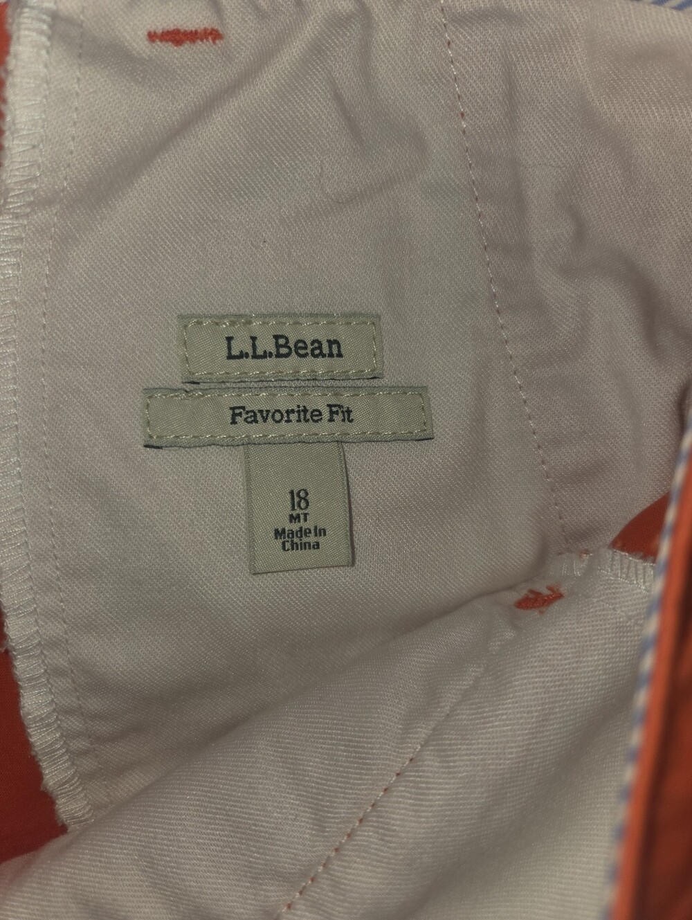 L.L. Bean Women's True Orange Cotton Chinos - Picture 2 of 3